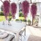 4-Pack Artificial Hanging Vines – Faux Greenery with Plastic Flowers, Indoor & Outdoor Wall Décor, Ferns for Bedroom, Living Room, Spring & Valentine’s Day (Fuchsia)